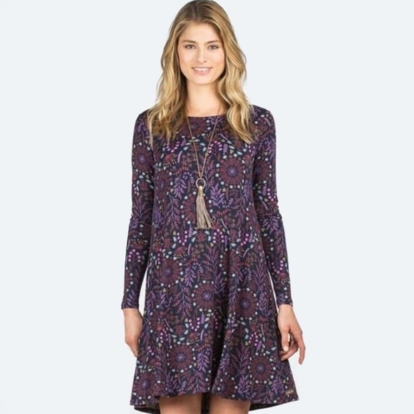 Matilda Jane New Resolution Ditzy Floral Soft Modal Jersey Shift Dress SZ Small - Picture 1 of 11